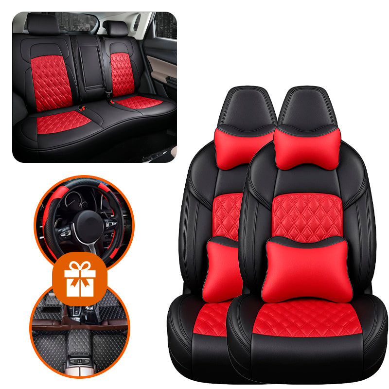 Capa Automotiva Universal Completa Prime em Couro Legítimo +BRINDE: 3 Tapetes de Carro