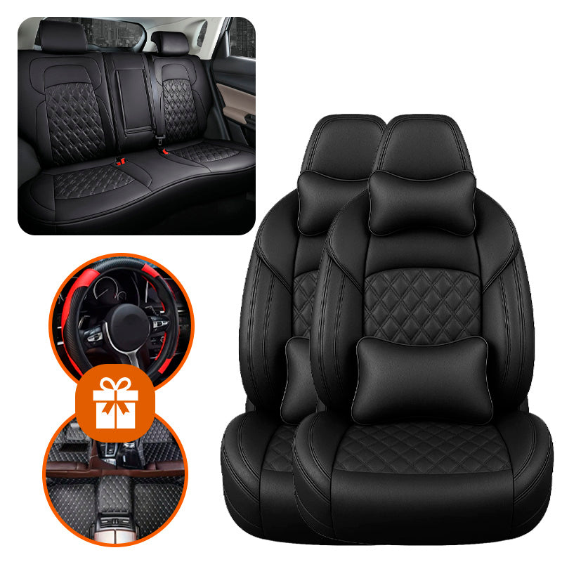 Capa Automotiva Universal Completa Prime em Couro Legítimo +BRINDE: 3 Tapetes de Carro