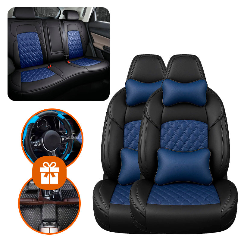 Capa Automotiva Universal Completa Prime em Couro Legítimo +BRINDE: 3 Tapetes de Carro