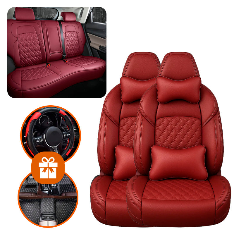 Capa Automotiva Universal Completa Prime em Couro Legítimo +BRINDE: 3 Tapetes de Carro