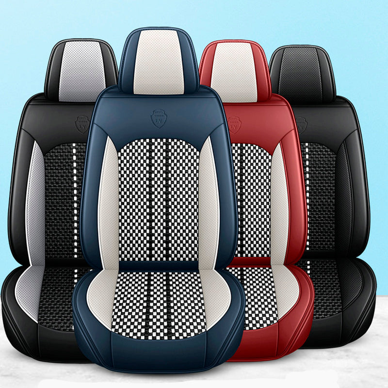 Capa Universal Completa Para Carro Evotek em Couro Legítimo e AirBag +BRINDES: 3 Tapetes Para Carro e Capa de Volante