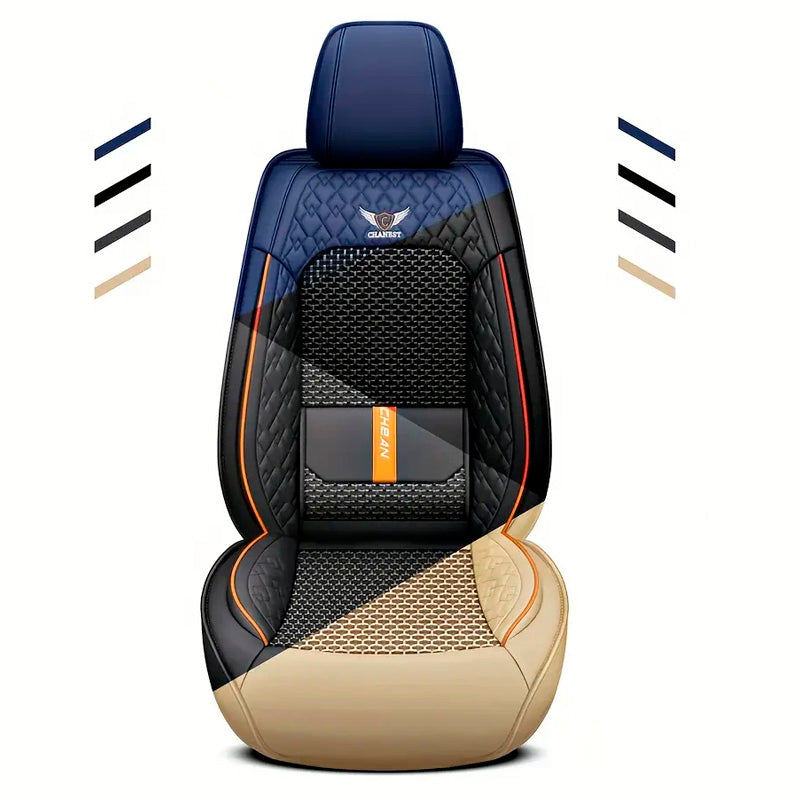 Capa para Banco de Carro Completa Revus em Couro Legítimo Universal com AirBag +BRINDE: Tapete e Capa de Volante