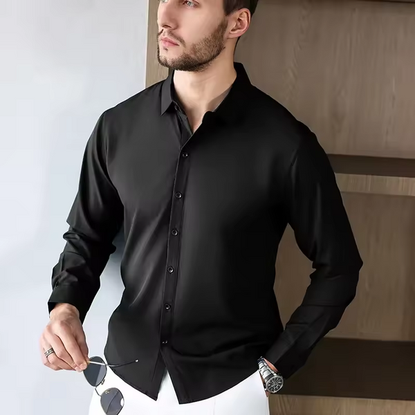 Camisa Masculina Seda Luxo Corte Slim e Conforto Exclusivo