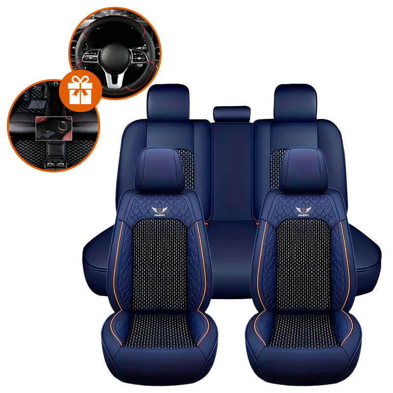Capa para Banco de Carro Completa Revus em Couro Legítimo Universal com AirBag +BRINDE: Tapete e Capa de Volante
