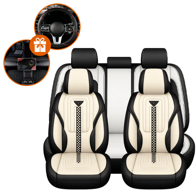 Capa Universal Completa Para Carro Izurus em Couro Legítimo e AirBag +BRINDES: 3 Tapetes Para Carro e Capa de Volante
