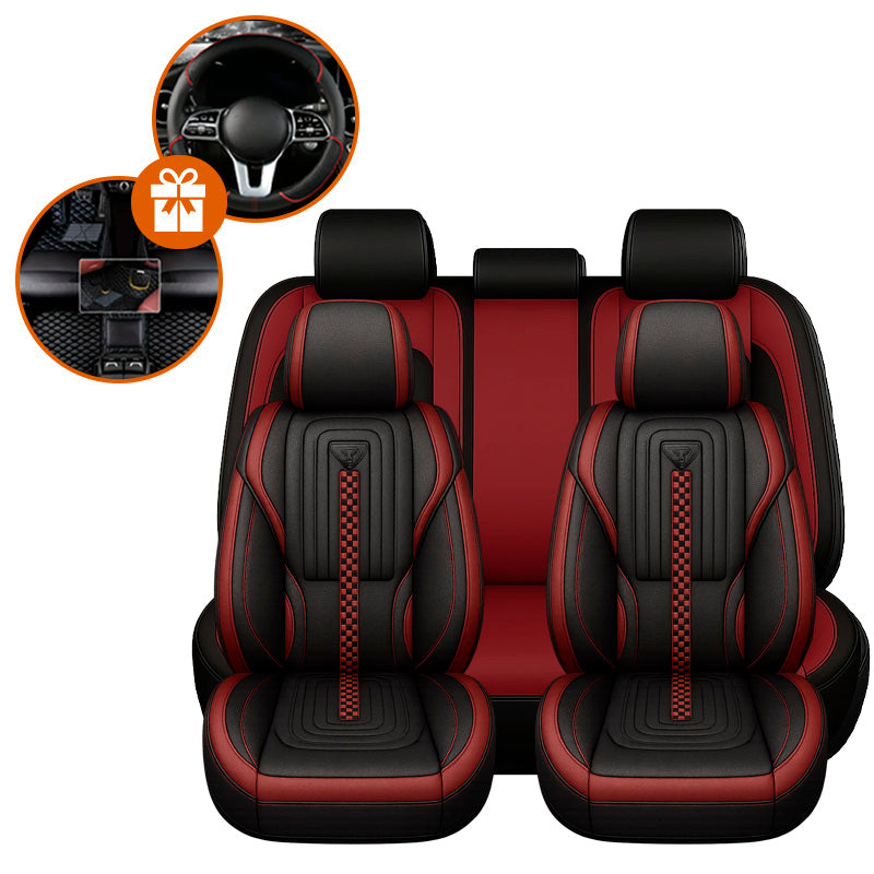 Capa Universal Completa Para Carro Izurus em Couro Legítimo e AirBag +BRINDES: 3 Tapetes Para Carro e Capa de Volante