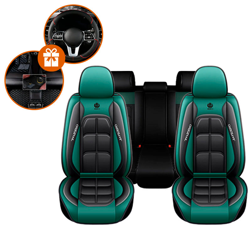 Capa Universal Completa Para Carro Thunder em Couro Legítimo e AirBag +BRINDES: 3 Tapetes Para Carro e Capa de Volante