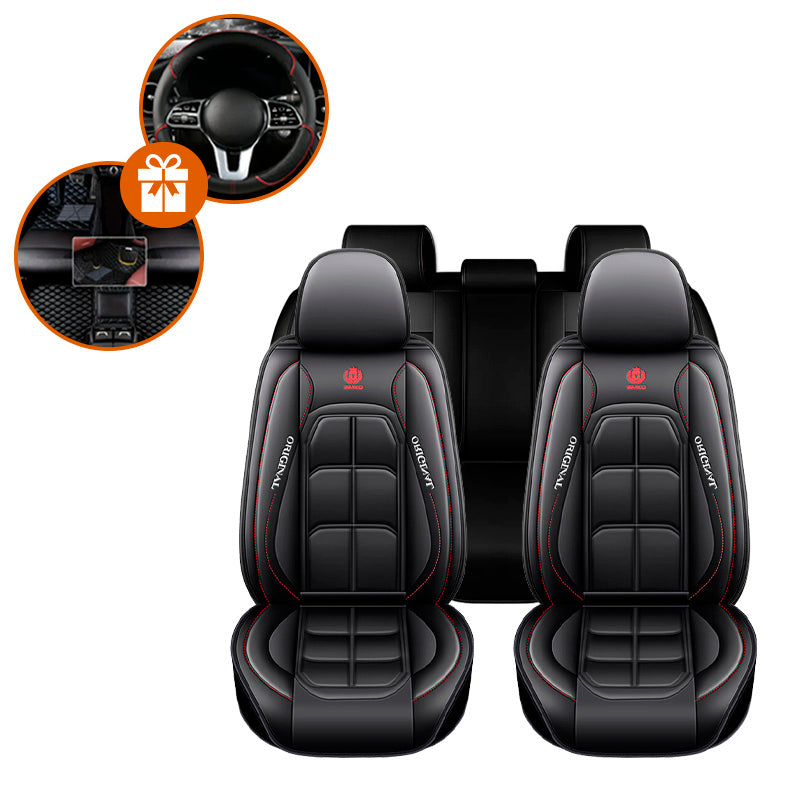 Capa Universal Completa Para Carro Thunder em Couro Legítimo e AirBag +BRINDES: 3 Tapetes Para Carro e Capa de Volante